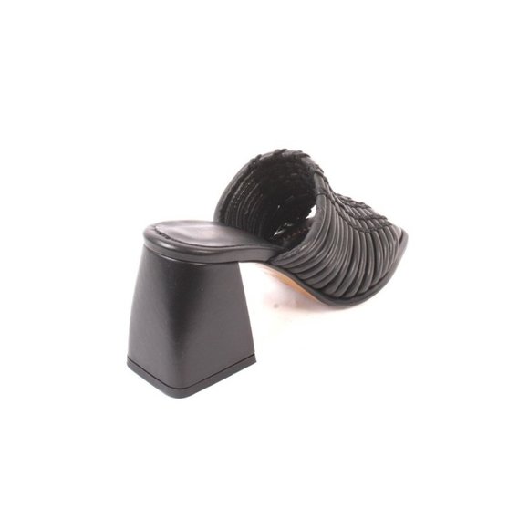 Laura Bellariva 7901 Black Leather Heel Sandals - Picture 4 of 8